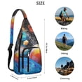 thumbnail image 4 of Cosmos Explorer Sling Backpack - Starry Night Sky Pattern Crossbody Shoulder Bag, Water-Resistant Hiking Essential, 4 of 4
