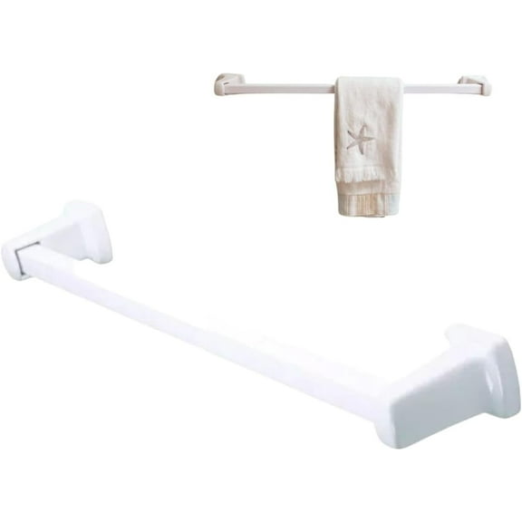Ceramic Towel Bar Set - Clip-On Style