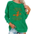 thumbnail image 2 of Meichang Chandails en Molleton pour Femmes Sans Capuche Manches Longues Col Rond Pull Confortable Mignon Graphique Automne Chandails en Molleton Légers Raglan, 2 of 4