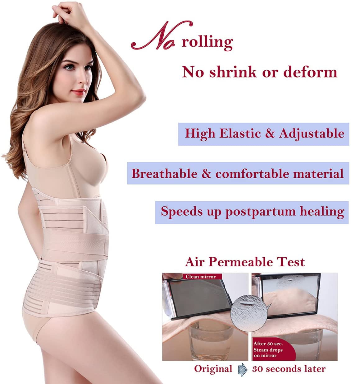 PALAY Postpartum Support Waist Trainer Women Corset Waist Relief Body  Shaper Girdle Recovery Belly/Waist/Pelvis Belt Shapewear Slimming Girdle,  Beige 55-70kg-XL (Recommend) at Rs 642.00, Ladies Body Shaper
