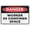 Warning Sign 3, variant on Danger Workers Below Sign For House 8"x12" Yard Sign, Premium Aluminum, Sun-Proof, Rust-Free