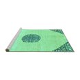 thumbnail image 2 of Ahgly Company Machine Washable Indoor Rectangle Abstract Turquoise Blue Modern Area Rugs, 2' x 3', 2 of 4