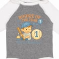 thumbnail image 4 of Inktastic Rookie of the Year First Birthday Baseball Theme Boys Long Sleeve Baby Bodysuit, 4 of 5