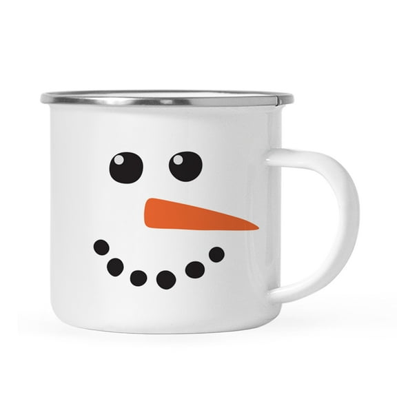 Koyal Wholesale 11oz. Kids Christmas Hot Chocolate Stainless Steel Campfire Coffee Mug, Snowman with Carrot Nose, 1-Pack
