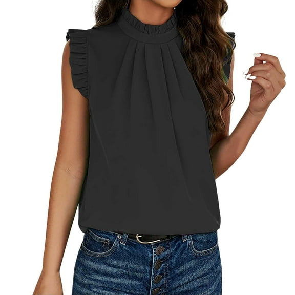 Breezora Romantic Square Neck Lace Trim T Shirt Women's Airy Short Sleeve Summer Top L Size Black