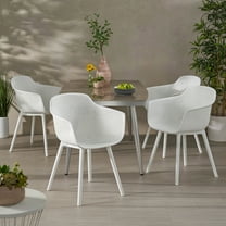 Christopher Knight Home Lotus Outdoor Modern Dining Chairs (Set of 4) by  White 24.00" W x 20.50" D x 32.20" H