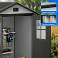 thumbnail image 4 of Dextrus Outdoor Storage Shed for Tools with Floor, Polystyrene Shed with Double Doors & Windows, 4 of 9