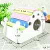 Snail Shape Wooden Hamster House Pet Small Animal Hideout Colorful Cage Decor Nest Sleep House for Squirrel Guinea Pig