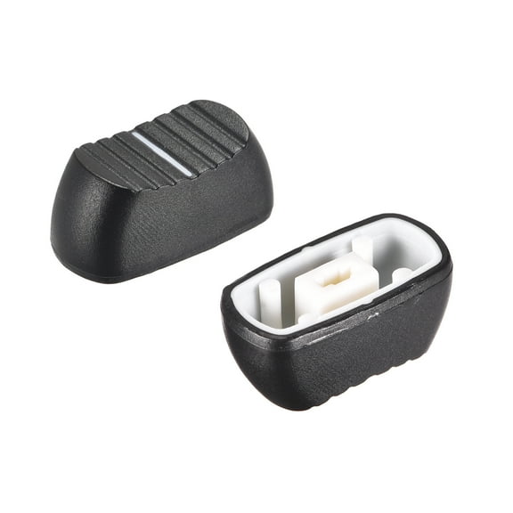 Uxcell Straight Slide Potentiometer Flat Push Knob Insert Shaft 4x2mm White Black 10pcs