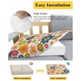 thumbnail image 5 of Vintage Boho Floral Couch Cushion Covers Stretch, Washable Sofa Seat Covers Individual Seat Cushion Sofa Slipcovers Yellow Pink Floral Bohemia Beige Couch Cover Furniture Protector S-1PCS, 5 of 7