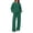 Green #103, variant on Women's 2 Piece Sweatsuit Set Crewneck Sweatshirt with Front Pocket and Wide Leg Pants Casual Fleece Lounge Set