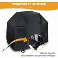 thumbnail image 3 of Grill Cover, Waterproof Plancha Cover, UV Protection, Windproof, Dustproof (147x61x117cm Black), 3 of 5