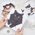 thumbnail image 3 of 3 Sheets 3D Cat Car Stickers Wall Stickers Cats Self Adhesive Cartoon Animals Wall Car Bumper Decal Removable Vinyl Film Wallpaper Murals Window Art Stickers for Bedroom Fridge Car Wall, 3 of 9