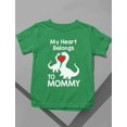 thumbnail image 6 of My Heart Belongs To Mommy Shirt Cute T-Rex Love Mothers Day Kids T-Shirt 2T Green, 6 of 7