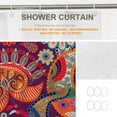 thumbnail image 4 of Magenta Ethnic Paisley Decor Shower Curtain,Colorful Style Polyester Shower Curtain for Shower Stall Bathroom Waterproof with 6 Hooks 36x72 Inch, 4 of 6