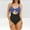 11Blue, variant on Women's Tummy Control Swimsuit One Piece Slimming Bathing Suit Push Up Cutout Tie Knot Front Backless Bikini Swimwear