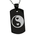 thumbnail image 2 of Tioneer Stainless Steel Love Heart Yin Yang Engraved Dog Tag Pendant Necklace, 2 of 4