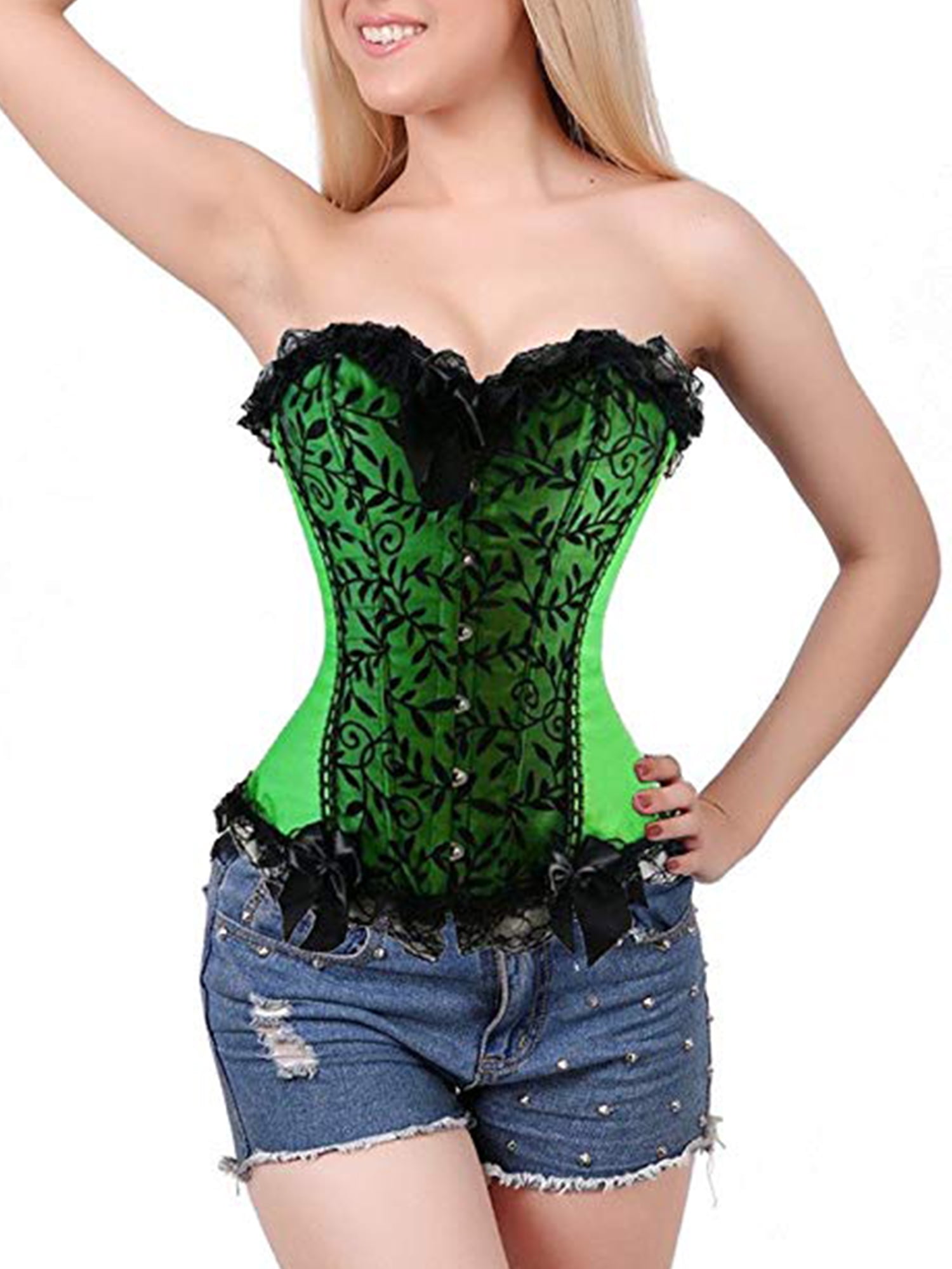 Lelinta - Womens Gothic Waist Cincher Corset Bustier Body ...