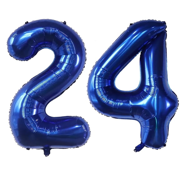 Globos numéricos EBAIJQUO 40" azul marino número 24