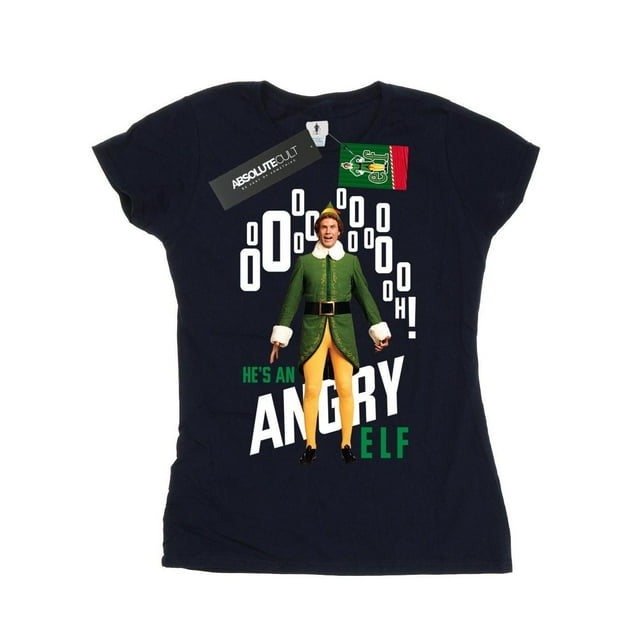 Elf Womens Angry Elf Cotton T-Shirt