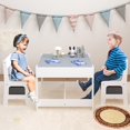 thumbnail image 2 of Kids Table and Chair Set for Ages 3-7, SHINPT 3 in 1 Toddler Desk and Chair Set with Storage Drawer, 2 in 1 Wooden Activity Table with Detachable Tabletop for Nursery, Playroom, Classroom,Home, 2 of 8