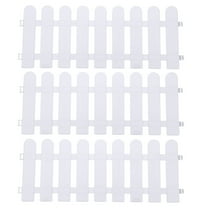 CTIRCHIU 5Pcs Garden Picket Fence Plastic White Patio Edging for Lawn Decorative Supplies