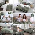 thumbnail image 6 of Sage Green Black Plaid Bedding 3 Piece Duvet Cover Set Twin Size, Vintage Star Buffalo Check Rustic Soft Microfiber Comforter Cover with Zipper Closure & Pillowcases, FadeResistant Quilt Cover, 6 of 9