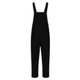 thumbnail image 5 of ABATAB Plus Size Overalls for Women Cotton Linen Square Neck Capri Jumpsuit Loose Fit Summer Wide Leg Rompers with Pockets, 5 of 5