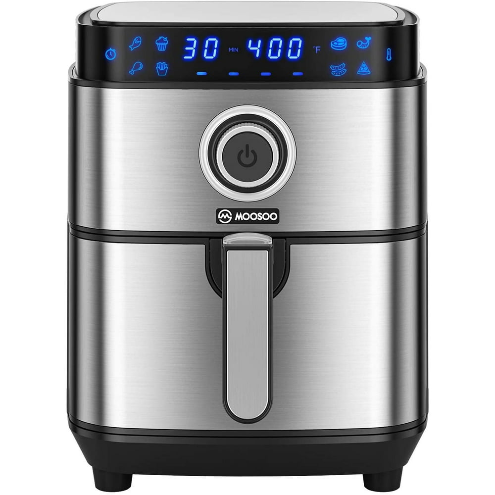 MOOSOO Pro Digital Air Fryer Stainless Steel Air Cooker with Touch