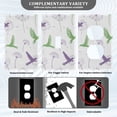 thumbnail image 3 of Yayeee Blank Wall Plate Cover 1-Gang 4.5"x2.7" Home Unused Decorative Outlet, Purple Birds, 3 of 7