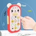 thumbnail image 2 of Partheme Novelty Toys 3 Counts Baby Gutta-percha Toy Face Changing Music Mobile Phone Mint Green Pink Red Yellow, 2 of 2