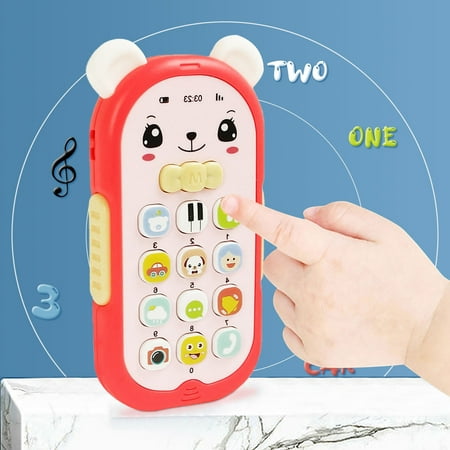 

TUTUnaumb 2022 Winter Clearance Toys Baby Gutta-percha Toy Face Changing Music Mobile Phone-Red