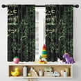 thumbnail image 5 of Blackout Kids Curtains,Math Equations Glowing Green Pattern Childrens Insulated Curtains Set Of 2,Bedroom Essentials,Toddler Room Decor 42"x54", 5 of 5