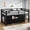 Black, variant on Einhomn Twin Low Loft Bed with 8 Storage Drawers & Bookcase, Under-Bed Play Space & Play Curtain, Pink