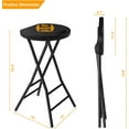 HBBOOMLIFE Folding Stool 24 inch Tall Folding Bar Stool with Safety