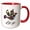 Red/White, variant on 3drose, Let Go - Motivational Inspiring Message with Floral Bird - Colorful Dove of Flowers Flying Free, 11oz Two-tone Red Mug