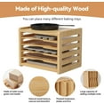 thumbnail image 3 of 6 Tier Wooden Tray Dividers for Cabinets, 3 of 6