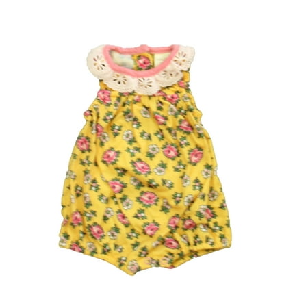 

Pre-owned Matilda Jane Girls Yellow | Pink Romper size: 3-6 Months
