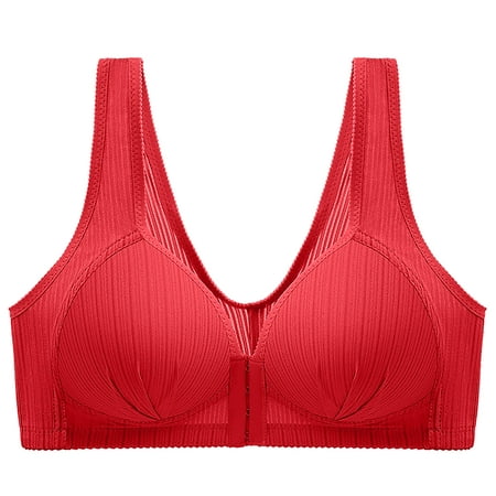 

gvdentm Wirefree Bra with Support Full-Coverage Wireless Bra for Everyday Comfort Bra Red 42