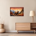 thumbnail image 3 of ZHONGYUTONG Bear Wall Art Canvas Animal Pictures for Wall Wilderness Forest Bear Painting Wildlife Poster Living Room Decor Framed (12.00" x 18.00"), 3 of 5