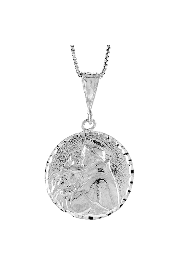 Sterling Silver St Joseph Medal, 1 inch