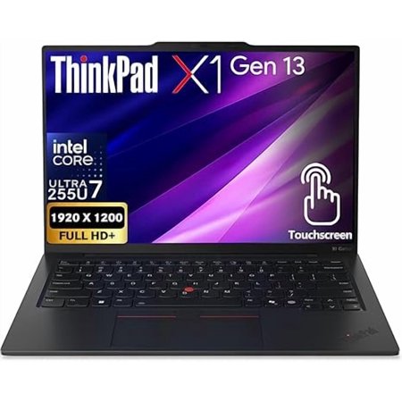 Lenovo ThinkPad X1 Carbon Gen 13 14" WUXGA Touchscreen Laptop, Intel Core Ultra 7 255U 4.2GHz, 32GB LPDDR5 RAM, 1TB SSD,Backlit,Fingerprint Black Windows 11 Pro