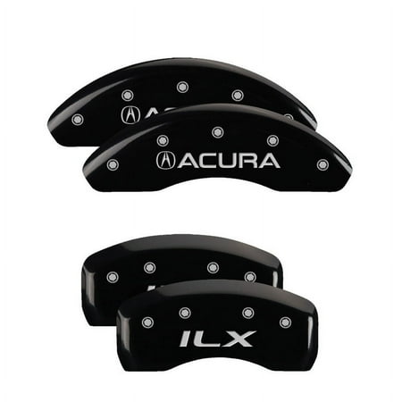 MGP 4 Caliper Covers Engraved Front & Rear MGP Black finish silver ch Fits select: 1999-2003 ACURA 3.2TL, 2001-2003 ACURA 3.2CL TYPE-S