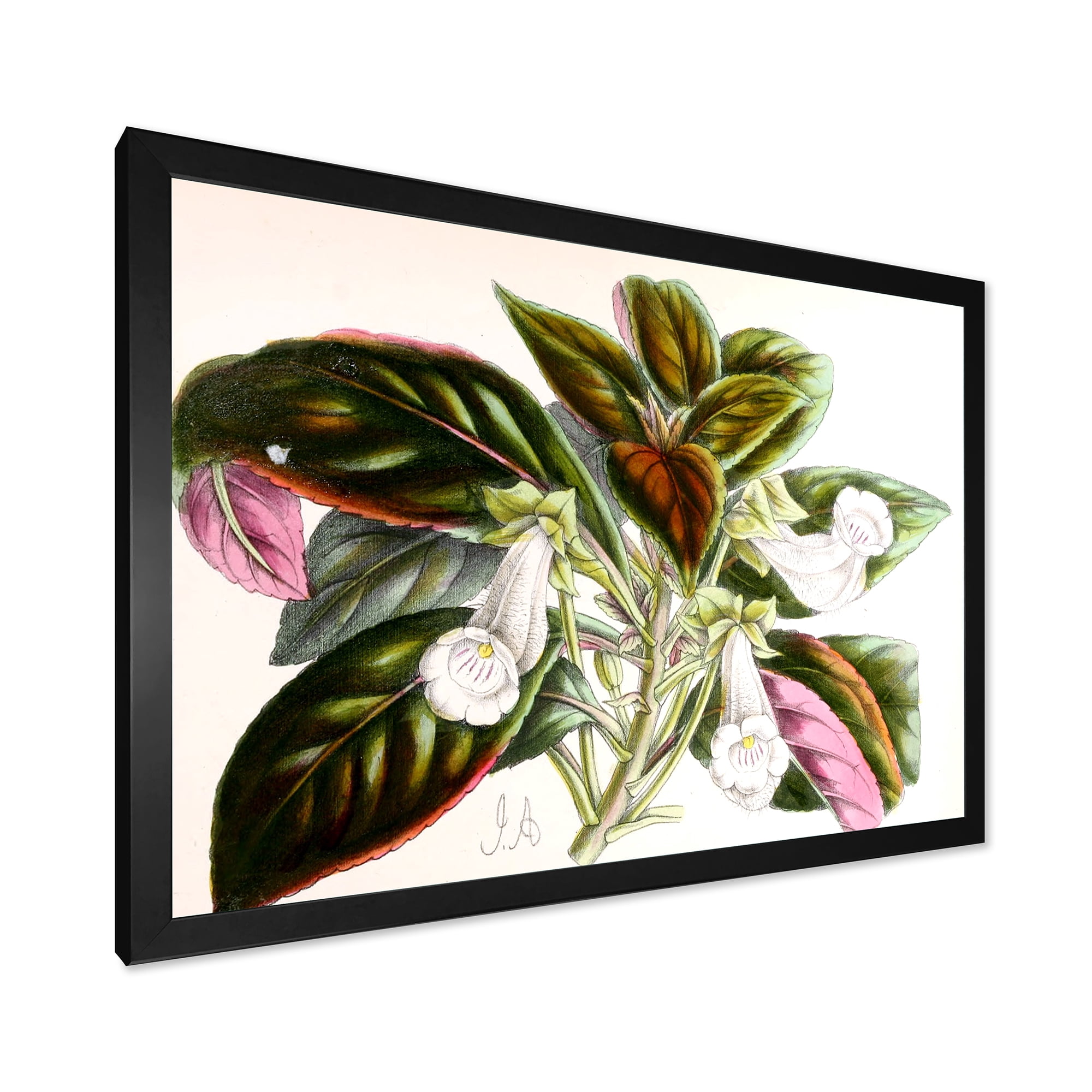 Designart 'Blossoming Vintage Flower V' Traditional Framed Art Print