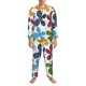 thumbnail image 3 of Balery Colorful Butterflies Pijama para Hombre de Dos Piezas con Manga Larga, Conjunto de Dormir y Descanso Suave con Bolsillos-Large, 3 of 7