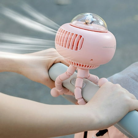 

JYS 3600mAH Mini Fan Lovely Shape Easy to Carry Rechargeable Mute 4-Gear Wind Energy Saving ABS Flexible Tripod USB Fan for Travel