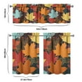 thumbnail image 6 of Fall Kitchen Curtains 36 Inch Short - 3 Panel Set, Autumn Harvest Print, Rod Pocket Window Treatment for Thanksgiving, Farmhouse, Cafe, Living Room - Machine Washable, 6 of 6