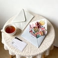 thumbnail image 4 of E Greeting Card Set With Pop Up Flower And Blank Envelope For Anniversary Congratulations Get Well Graduation 5.91X4.53 Inch, 4 of 6
