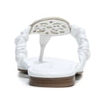 thumbnail image 2 of CIRCUS NY Womens White Laser Cut Medallion Ruched Cushioned Camara Round Toe Slip On Thong Sandals 6.5 M, 2 of 4