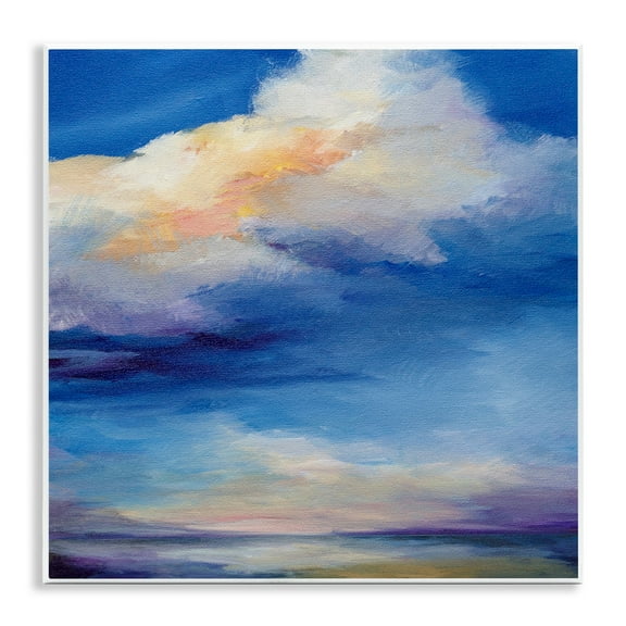 Stupell Industries Pastel Clouds in Vivid Sky Landscape & Nature Painting Unframed Art Print Wall Art, 12 x 12